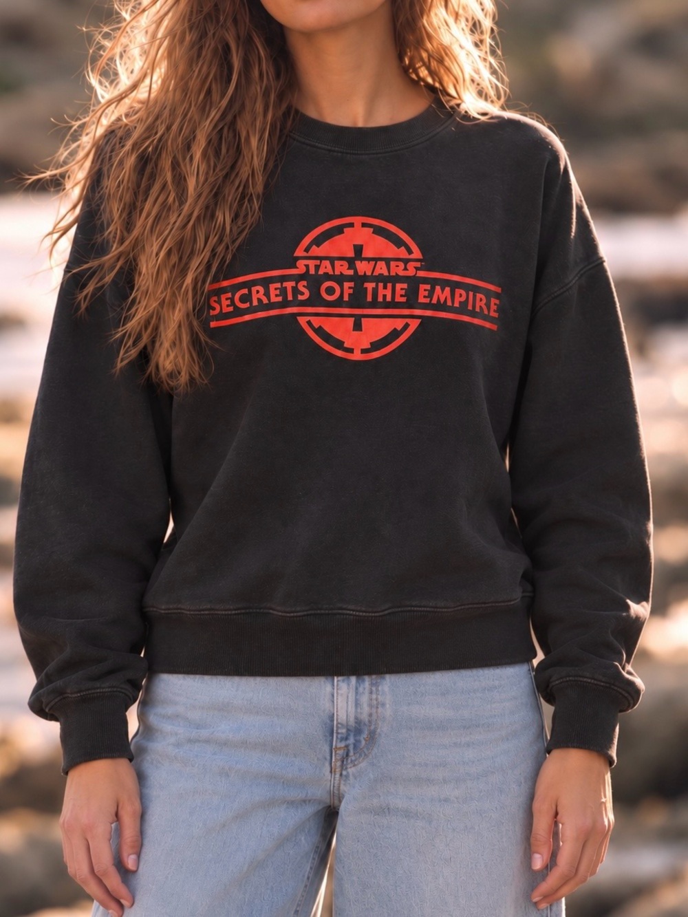 Star Wars Secrets of the Empire ILMxLAB The VOID Disney Sweatshirt Black Sz S